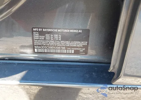 2014 BMW 328D xDrive from USA, damaged, VIN WBA3D5C59EKX98786